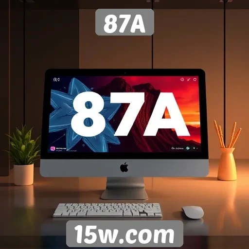 A estética visual do site 87A em destaque